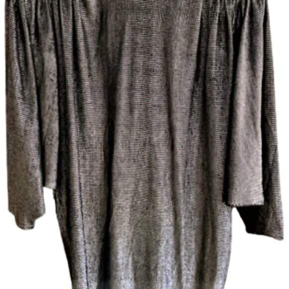 Vintage 80s Miss Renfrew silver tunic dress with belt - Picture 10 of 17